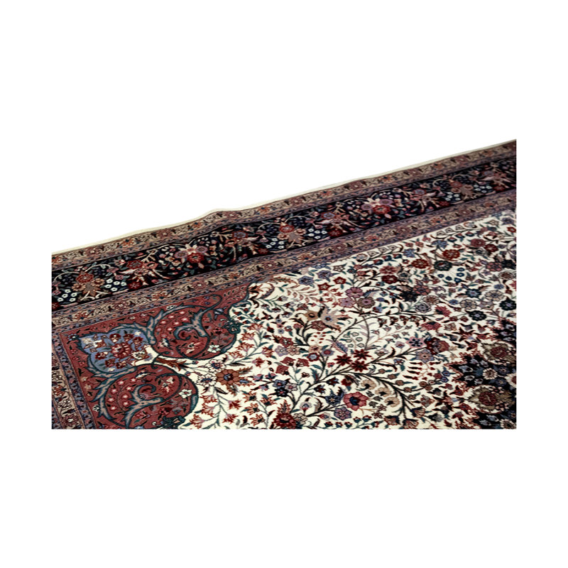 Wool Oriental Area Rug in Navy
