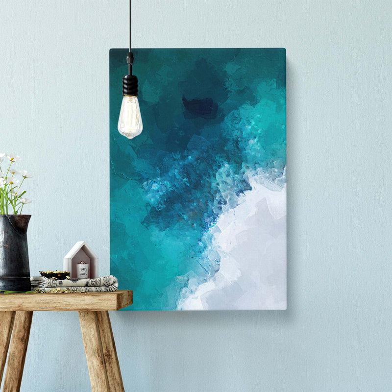 Beach In Swanbourne Australia In Abstract - Wrapped Canvas Painting, 60 cm H x 40 cm W