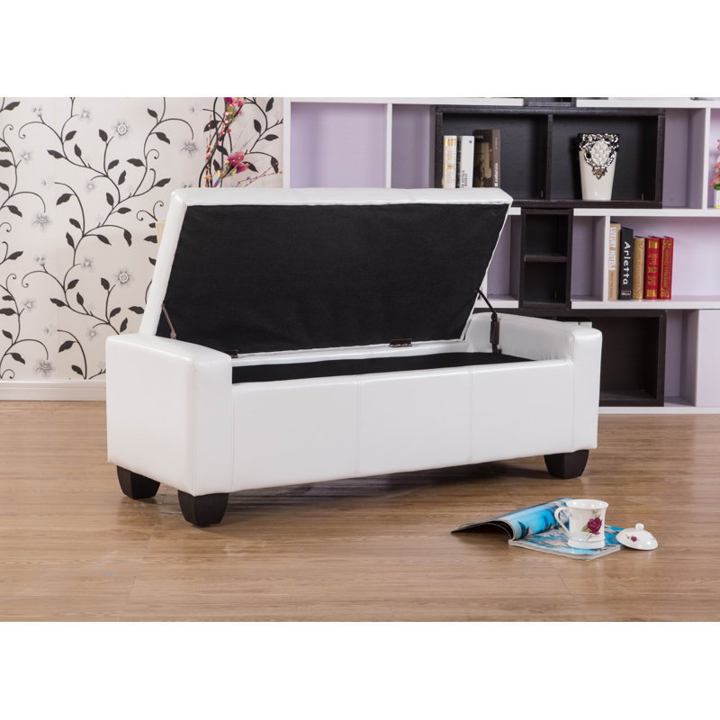 Banc de rangement en similicuir Mackenzie