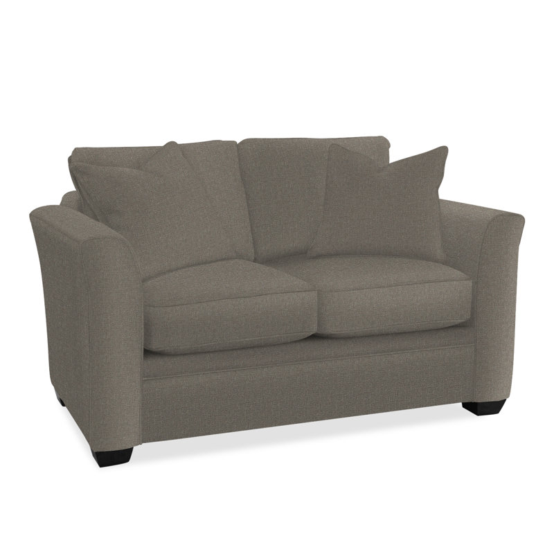 Bridgeport 62'' Upholstered Sofa, Black Finish, Gray Sugar Performance; 0863-84