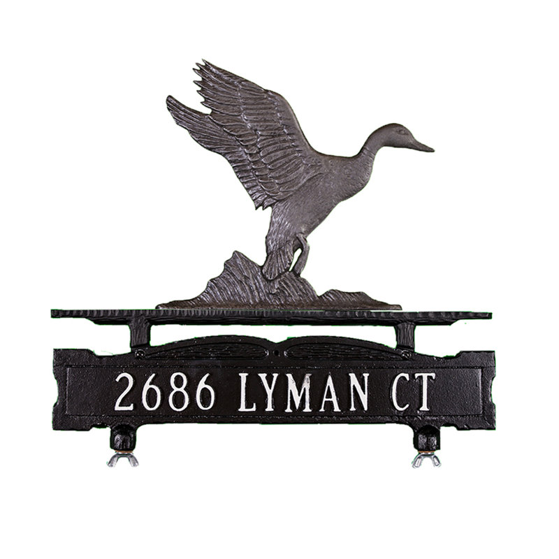 1-Line Mailbox Sign, Yes, Swedish Iron