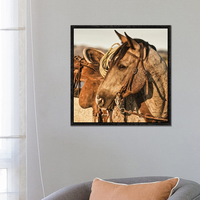 On The Watch by Rhonda Thompson - Floater Frame Print on Canvas, Black Floater Frame, 66.04 cm H x 66.04 cm W