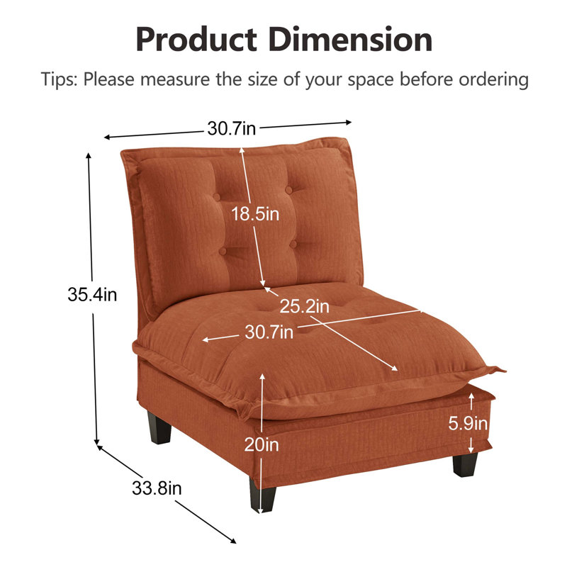 73 Canapé sans accoudoirs en chenille de conception modulaire pour un confort ultime et des sièges personnalisables, parfaits pour n'importe quelle taille de pièce et disposition