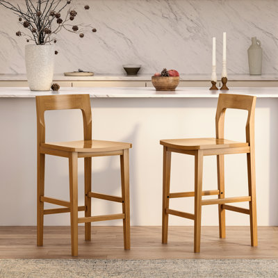 Counter Stool with Solid Wood Frame