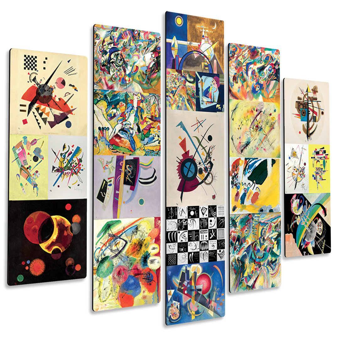 5-tlg. MDF-Bilder-Set Kandinsky Collage 2 von Vassily Kandinsky