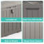 Coffre de rangement extérieur de 340 litres (90 gallons), coffre de terrasse en résine résistant aux intempéries avec couvercle verrouillable, capacité de charge maximale de 204 kg (450 lb) pour coussins de patio, jouets de piscine, outils de jardin et accessoires de plein air-132918587-138495278