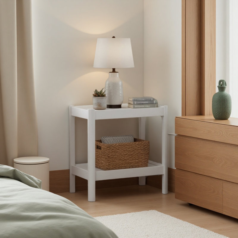 Matte Nightstand, White