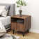 Fluted End Table with Drawer and Solid Wood Legs