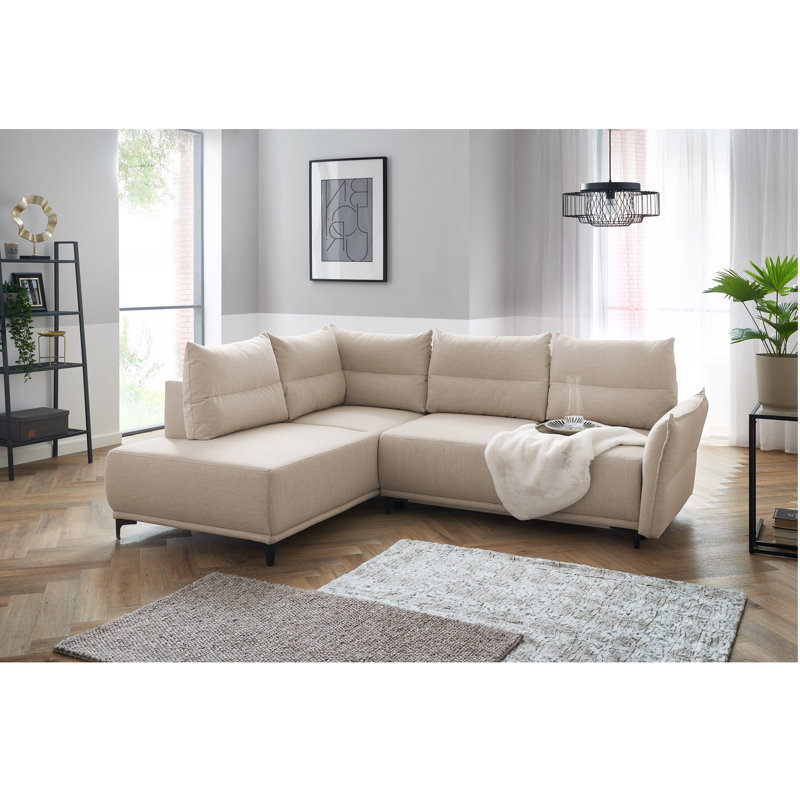 Bielecki 3 Seater Sofa Bed, Light Grey, Left Hand Facing