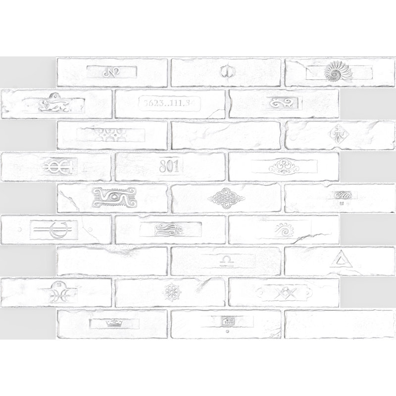 Panneau mural 3D 25 po x 35 po Falkirk Renfrew II (paquet de 1), Blanc