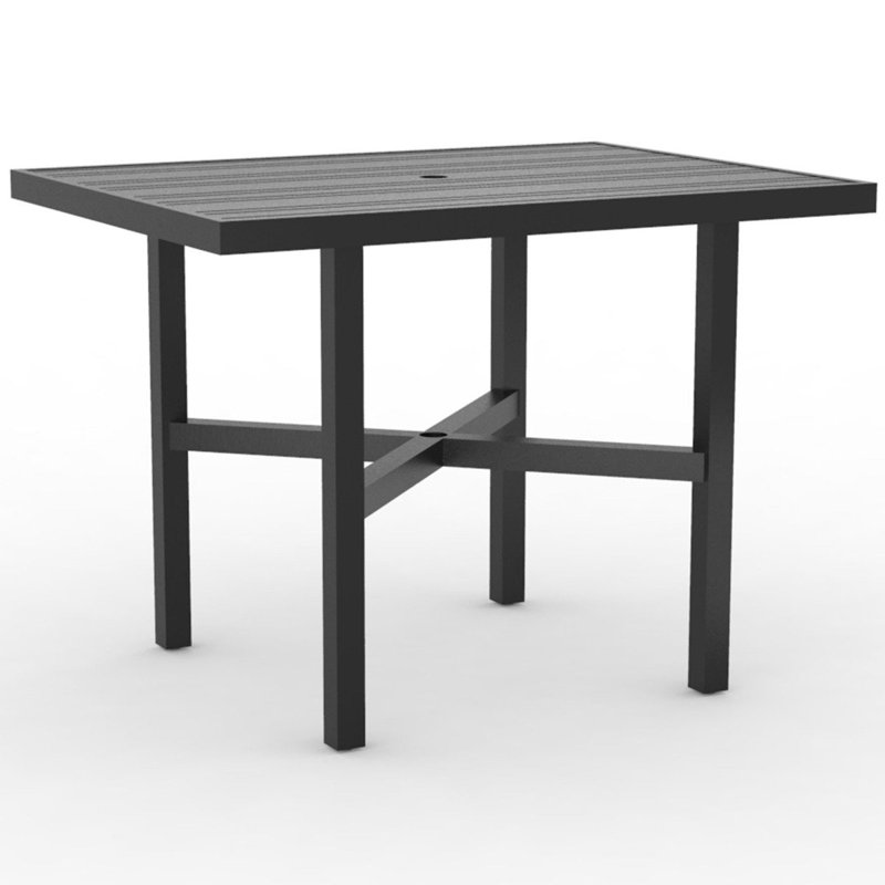 Table rectangulaire à hauteur de comptoir, Noir texturé