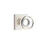 Privacy Modern Disc Crystal Knob with Square Rose