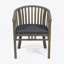 Ensemble de 2 chaises d'extérieur en bois avec coussins, gris foncé, finition grise