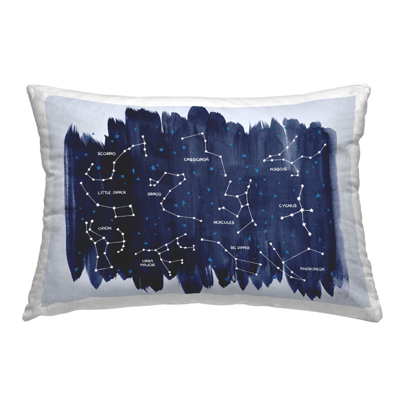 Coussin Constellations on Blue