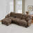 Compression Cozy Chenille Sectionals, 3 Seater Modern L Shape Home Sofa