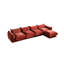 Canapé modulaire rembourré en tissu 4 places avec repose-pieds Cath-1197939563
