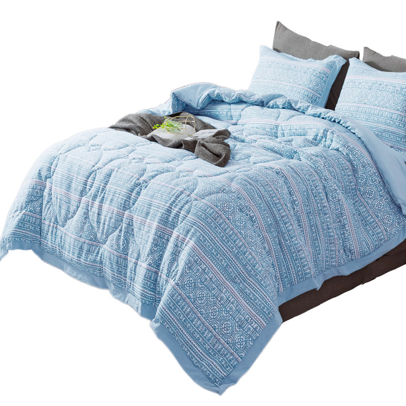Geometric Shapes Comforter, King Comforter + 2 Shams