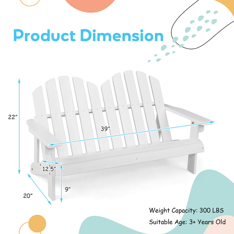Calvino Outdoor Adirondack Chair, White