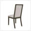 Ensemble de 2 chaises de salle à manger rembourrées en tissu beige avec une finition gris foncé, alliant confort et élégance pour une expérience culinaire luxueuse