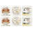 Pimpernel Coastal Signs Coasters S/6 4"X 4"