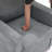 Bronnen Big And Wide Upholstered Striped Gray Cushion Swivel Armchair with Removable Back and Seat Cushion-119558471