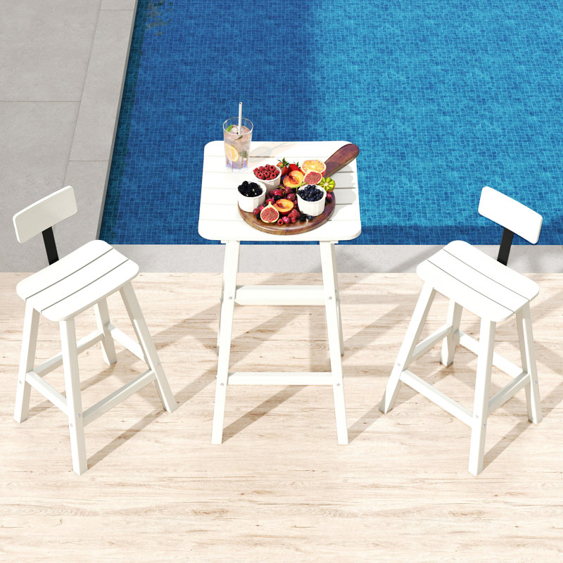 Tabouret de bar 28,74 po Pelemon, Blanc