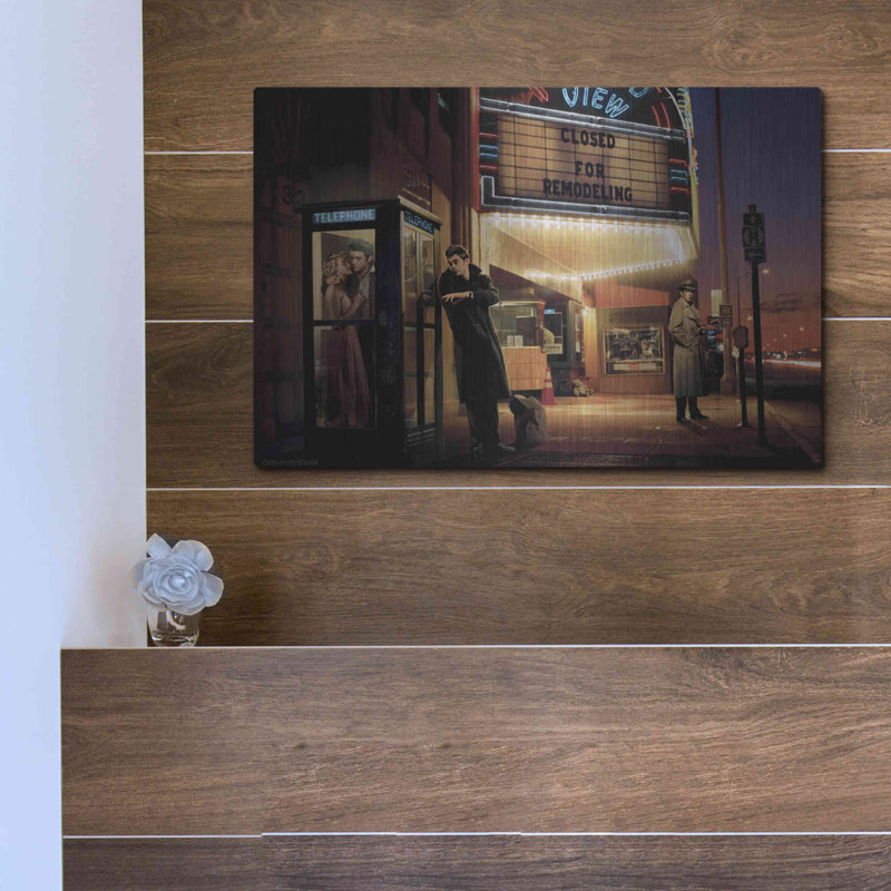 Art mural en métal luxueux «Midnight Matinee» par Chris Consani, 16 po x 12 po