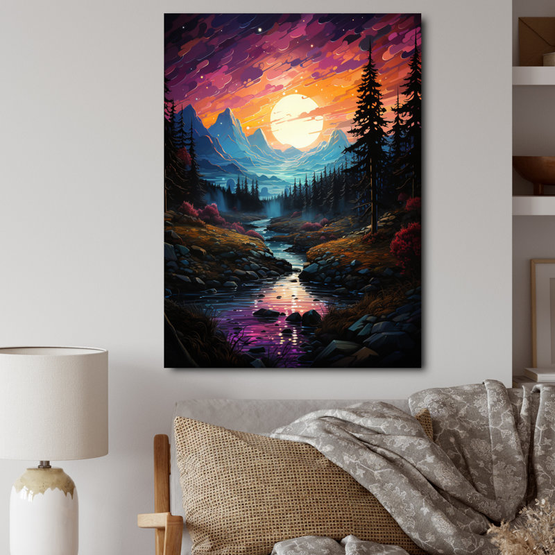 «Astrology Aurora Symphony II», art mural sur toile, H 40 po x l 30 po x P 1,5 po, Toile tendue