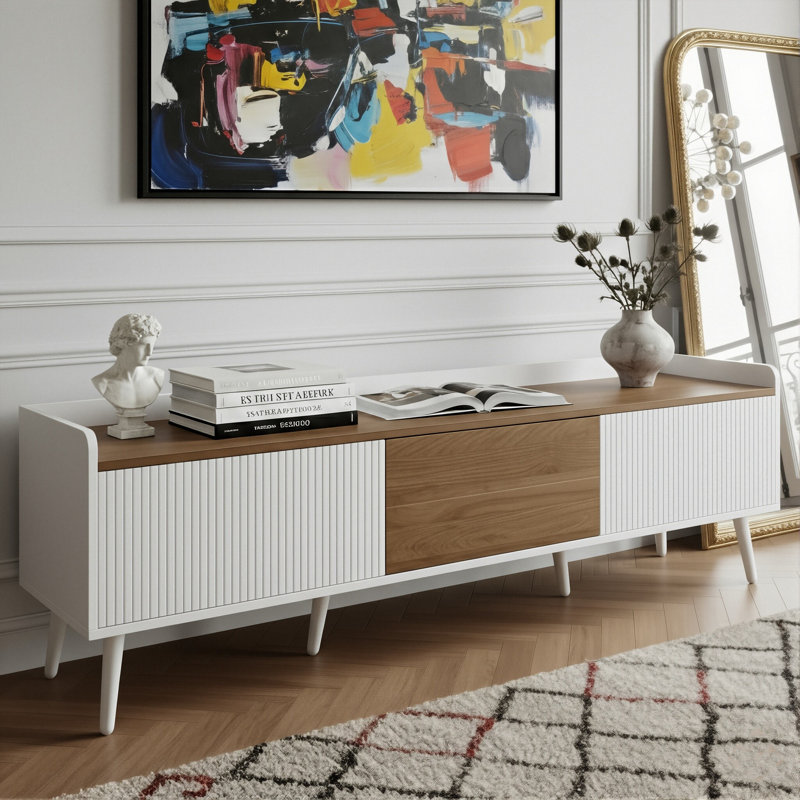 Unfinished TV Stand for TVs up to 70", White
