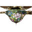 Tiffany Rosebush 3  Bowl Ceiling Fan Light Kit