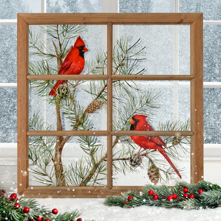 The Holiday Aisle® Christmas Cardinals Sign