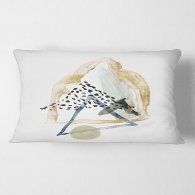 Housse de coussin rectangulaire avec insert Minimalistic Landscape of Mountains with Moon I