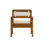 Fauteuil d'extérieur en bois d'acacia avec coussins résistants aux intempéries, chaise longue de patio avec coussins à fermeture velcro pour porche, terrasse, bord de piscine (ensemble de 2)