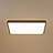 Scandinavian LED Walnut Wood Rectangular Flush Mount