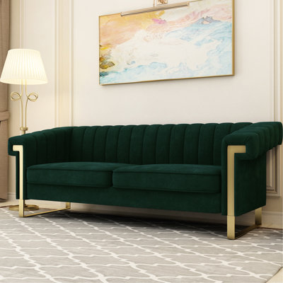 Retro Velvet 3 With Golden Accents - Short Cloth, Skin-, Comfortable For Living & Office Decor Gold Cloth Upholstery Room