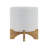 Modern Ceramic Planter with Wooden Stand - Stylish Textured Design, Contemporary Home Decor Accent, Durable Stoneware Construction, Sleek and Minimalist Look for Indoor Spaces-190157498