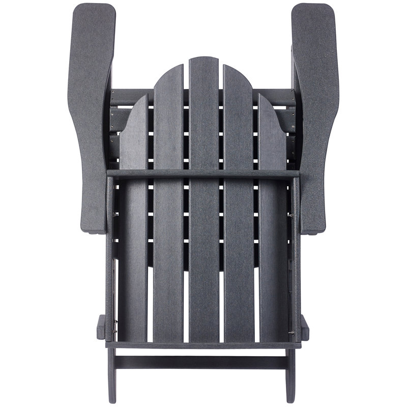 Chaise Adirondack en plastique Bedie, gris