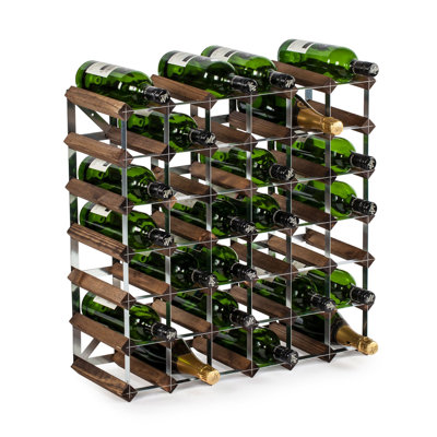 Edmont 42 Bottle Solid Wood Floor Wine Bottle Rack