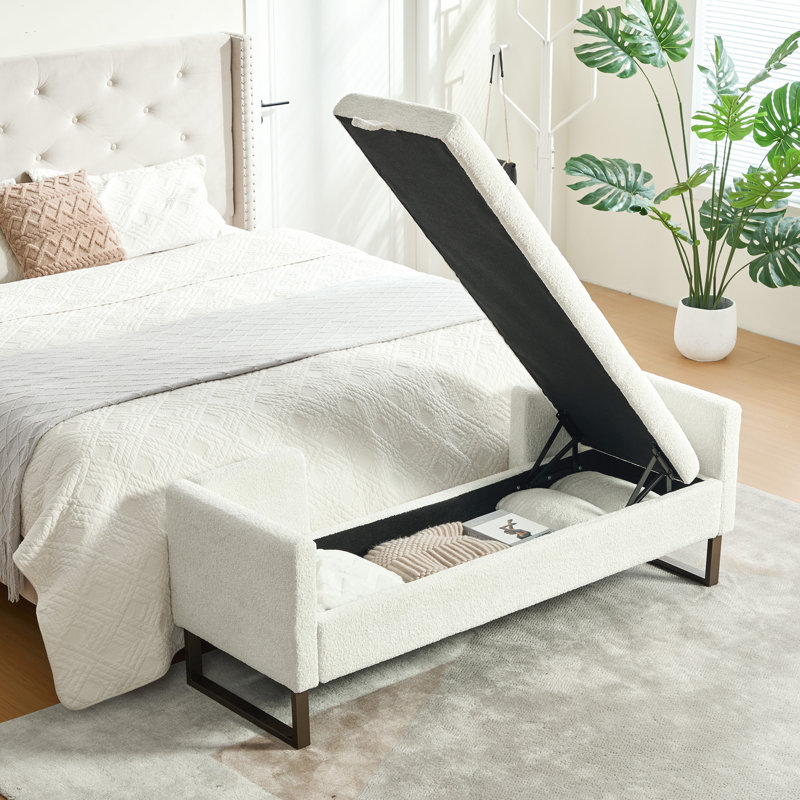 Chaise longue en chenille 63,98 "avec assise profonde, structure en bois massif et chaise longue rembourrée surdimensionnée avec coussin lombaire