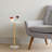 2 Pieces White Bamboo Round Table