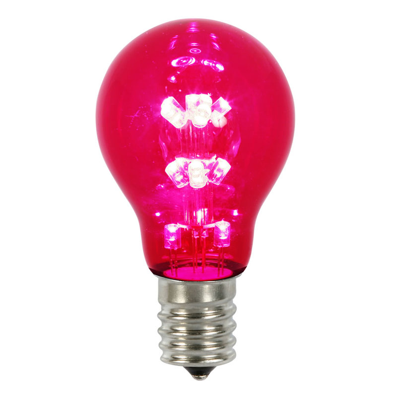 A19 LED Transparent E26 Replacement Bulbs, Red