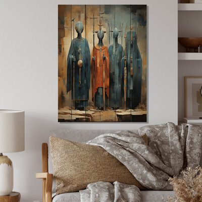Tribus d'Afrique Dogon Mali IV sur bois