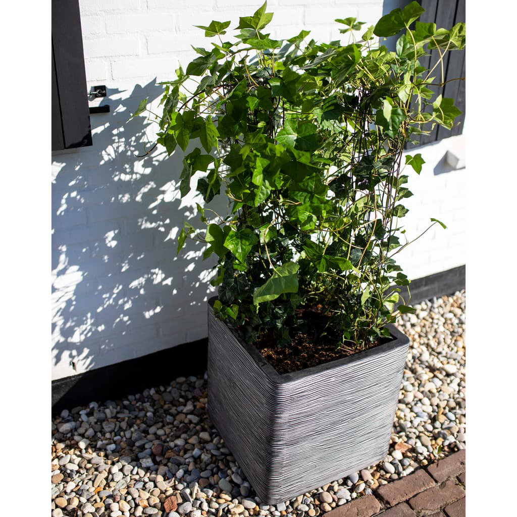 Capi Planter Nature Rib Square 50 x 50cm Anthracite