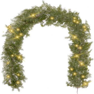 70.87'' in. Lighted Faux Garland