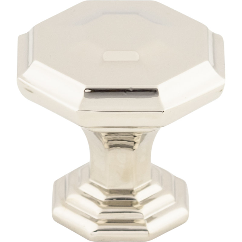 Chalet 1 1/2" Diameter Round Knob, Polished Nickel, 1 1/8" Knob Diameter