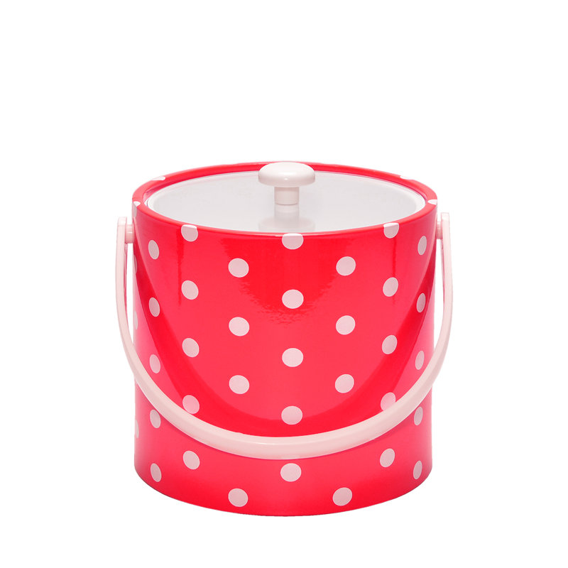 Seau à glace à points pois, Rouge