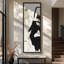 Toile abstraite encadrée, reproduction minimaliste neutre pour décoration murale moderne-118765721-118765720