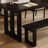 Black Rectangular Solid Wood desks-2081405700