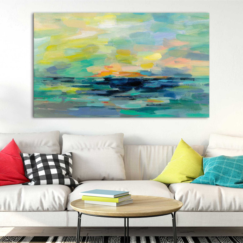 Pacific Beach - reproduction d'art, Toile tendue, H 18 po x l 30 po x P 1 po