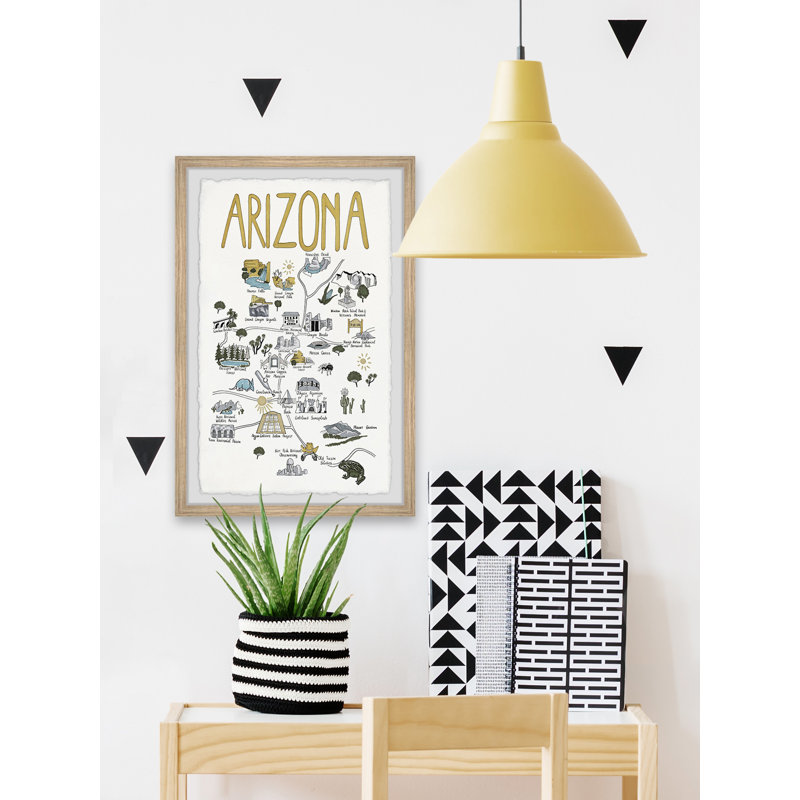 Gold Arizona II par - encadré, impression, H 18 po x l 12 po x P 1,5 po